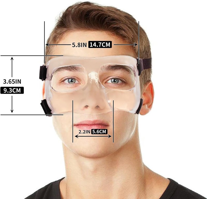 CREGOOLIF Nose Shield Protective Mask for Basketball and Football Sports Adjustable Mask with Foam Padding for Men and Women Black - Image 2